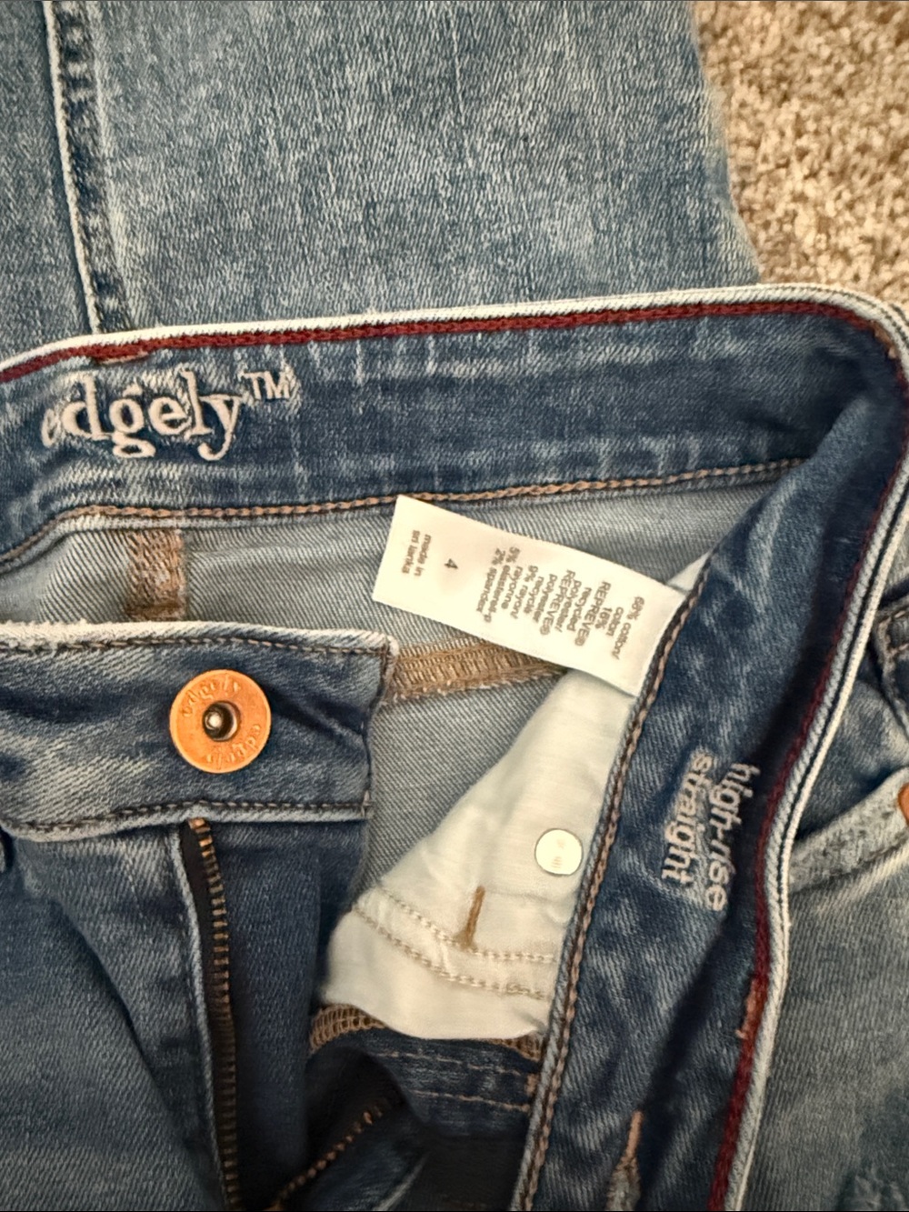 Light Blue Distressed Crops - Women